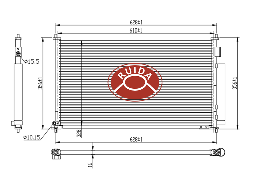 A138105010BA chery condenser drawing
