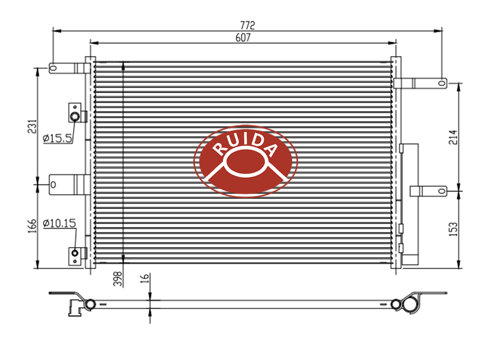 J608105010 chery condenser drawing
